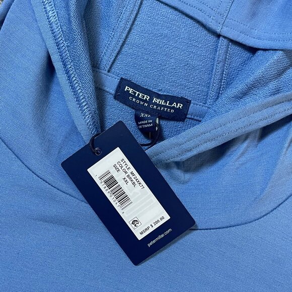 Peter Millar Crown Crafted Excursionist Flex Popover Hoodie Wool Blend Men's XXL - Picture 5 of 6